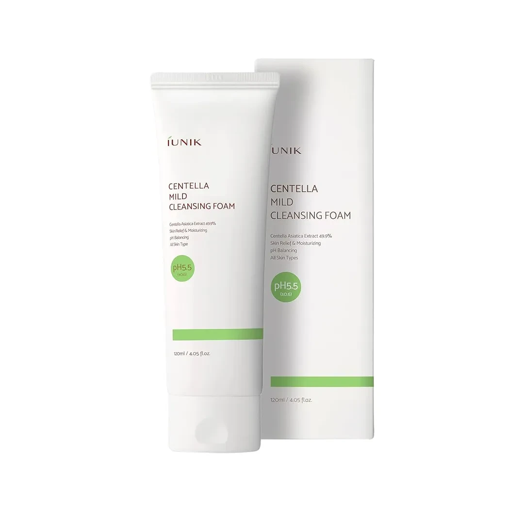 IUNIK Centella Mild Cleansing Foam 120ml for sensitive skin